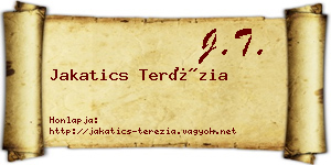 Jakatics Terézia névjegykártya