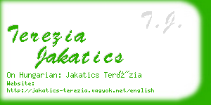 terezia jakatics business card